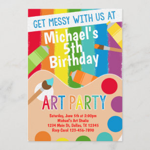 Painting Art Party Birthday Call Inbjudan