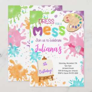 Painting Birthday-inbjudan Inbjudningar