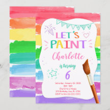 Painting Birthday-inbjudan