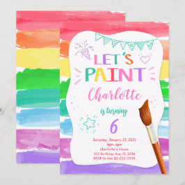 Painting Birthday-inbjudan Inbjudningar