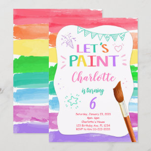 Painting Birthday-inbjudan Inbjudningar