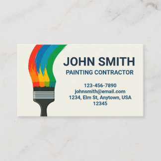 Painting Contractor Business Card Visitkort