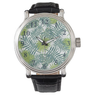 Painting Hawaiian handflatan Träd Fronts Armbandsur