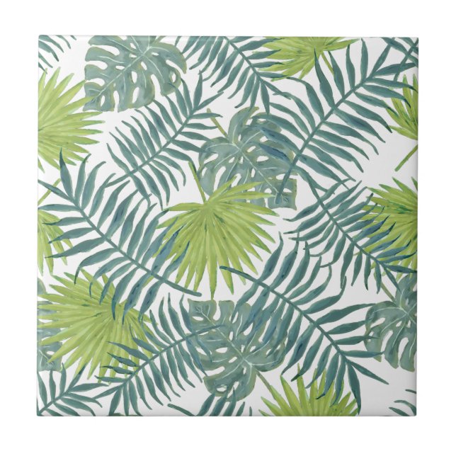 Painting Hawaiian handflatan Träd Fronts Kakelplatta (Framsidan)