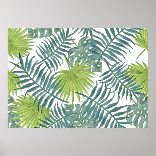 Painting Hawaiian handflatan Träd Fronts Poster (Framsidan)