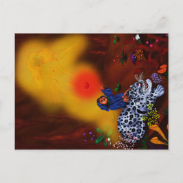 Painting Illustration Princess Light Fantasy God Meddelande Vykort