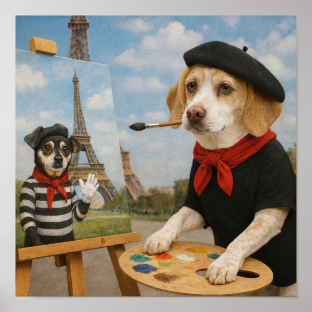 "Painting in Paris" Poster (Framsidan)