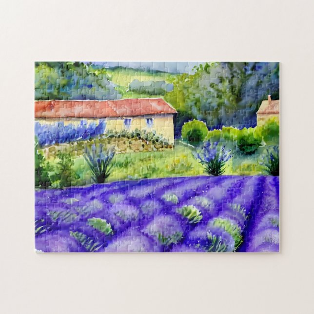 Painting Lavender fält Pussel (Horisontell)