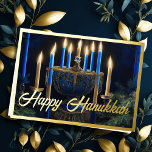 Painting Menorah Lycklig Hanukkah Helgkort<br><div class="desc">Helgdag temaobjekt designade av Umua. Tryckt och avsänt av Zazzle eller deras närstående företag.</div>