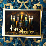 Painting Menorah Lycklig Hanukkah Helgkort<br><div class="desc">Helgdag temaobjekt designade av Umua. Tryckt och avsänt av Zazzle eller deras närstående företag.</div>