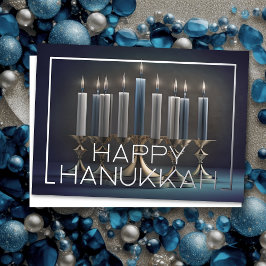 Painting Menorah Lycklig Hanukkah Helgkort