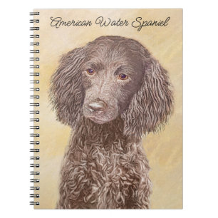 Painting - Original Hund Art i amerikanska Vatten Anteckningsbok