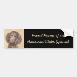 Painting - Original Hund Art i amerikanska Vatten Bildekal