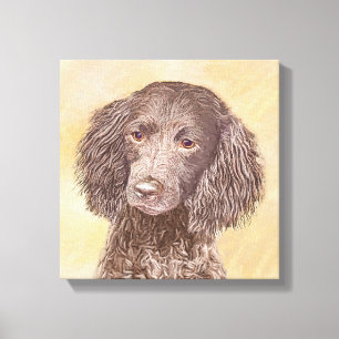 Painting - Original Hund Art i amerikanska Vatten Canvastryck