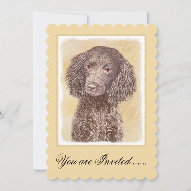 Painting - Original Hund Art i amerikanska Vatten Inbjudningar (Framsida)