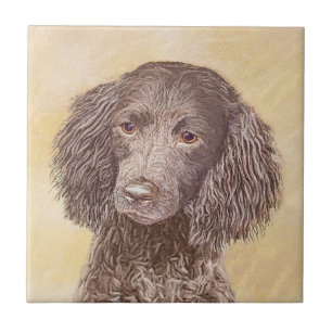 Painting - Original Hund Art i amerikanska Vatten Kakelplatta