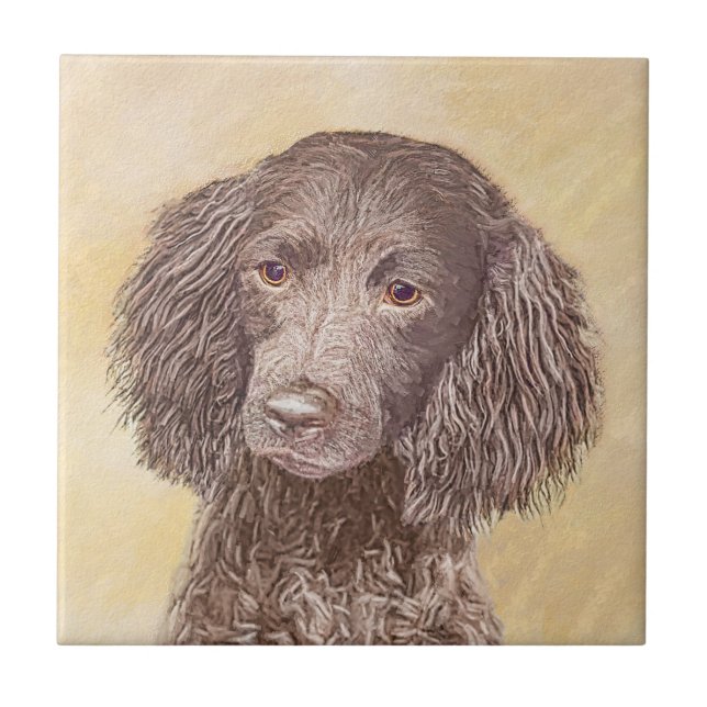 Painting - Original Hund Art i amerikanska Vatten Kakelplatta (Framsidan)