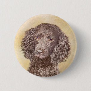 Painting - Original Hund Art i amerikanska Vatten Knapp