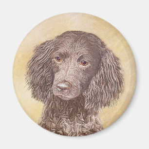 Painting - Original Hund Art i amerikanska Vatten Magnet