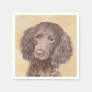 Painting - Original Hund Art i amerikanska Vatten Pappersservett