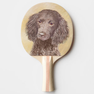 Painting - Original Hund Art i amerikanska Vatten Pingisracket
