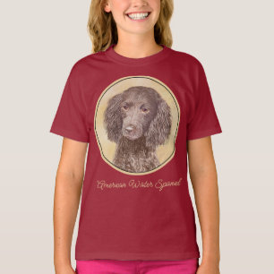 Painting - Original Hund Art i amerikanska Vatten T Shirt