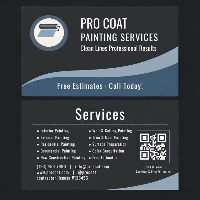 Painting Painter QR Code Professional  Visitkort (Skapare uppladdad)
