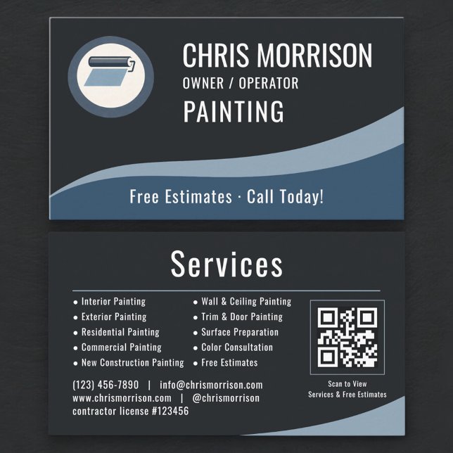 Painting Painter QR Code Visitkort (Skapare uppladdad)