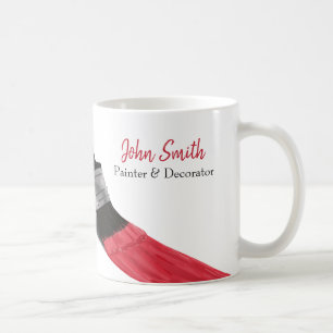 Painting Painter Service Company Brush Red Coffee Kaffemugg