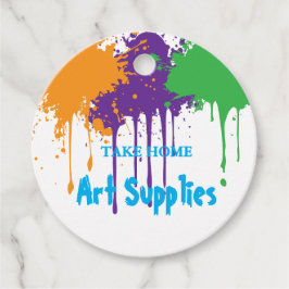 Painting Party Take Home Art Supplies Gåvor Etiketter