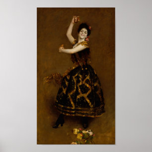 Painting Reprint of Carmencita, en spansk dansare. Poster