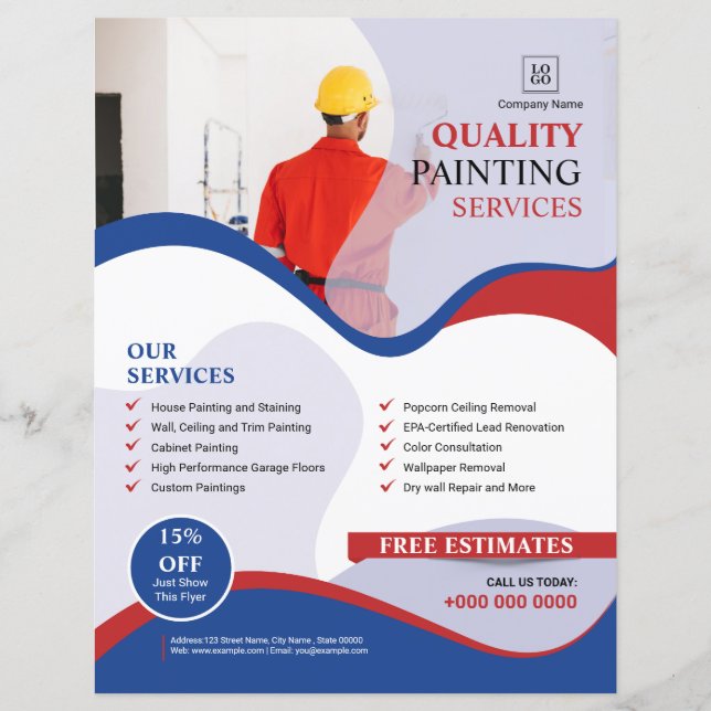 Painting Service Company Promotional Flyer (Framsida)