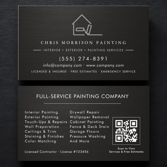 Painting Service Contractor QR Code Visitkort (Skapare uppladdad)