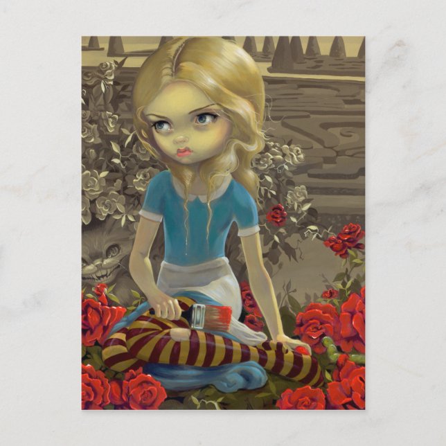 "Painting the Rosor Red"-vykort Vykort (Framsida)