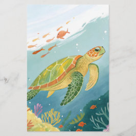 Painting Turtle Brevpapper