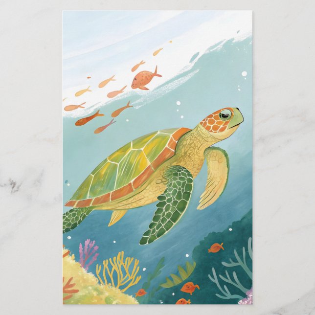 Painting Turtle Brevpapper (Framsida)