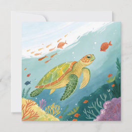 Painting Turtle Inbjudningar