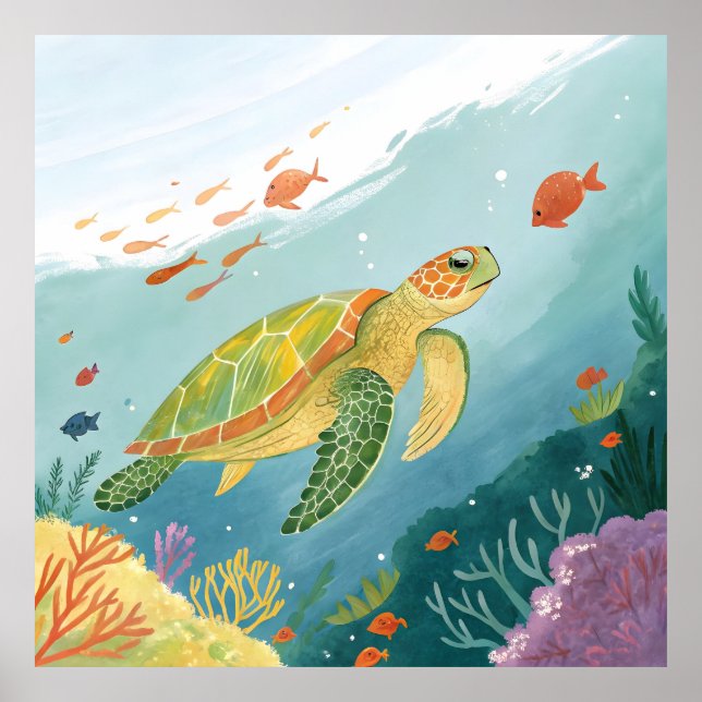 Painting Turtle Poster (Framsidan)