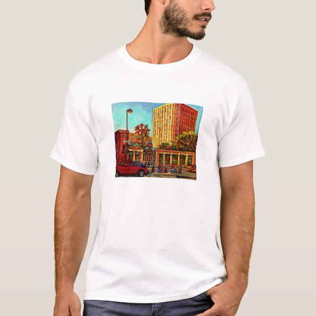 PAINTINGER AV MCGILL UNIVERSITETEN CANADIAN CITY S T SHIRT (Framsida)