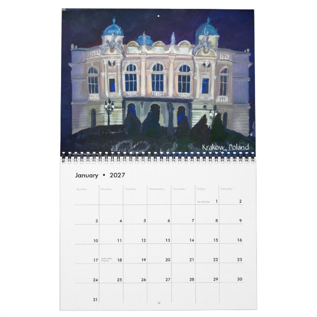 Paintings European Architecture Kalender (Jan 2027)