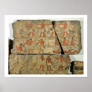 Paintings från Grav i Metjetji från Saqqara, Poster