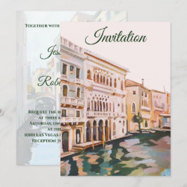 Paintings i Venedig, Italien Bröllop Inbjudningar