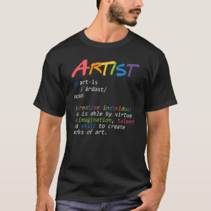 Paintpenselmålare för Noun Artist Definition T Shirt