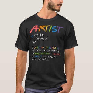 Paintpenselmålare för Noun Artist Definition T Shirt
