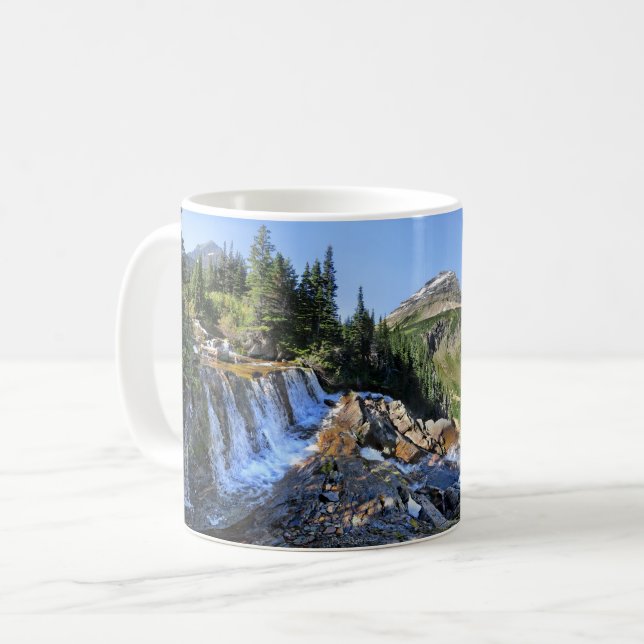 Paiota Falls - Glacier National Park Kaffemugg (Framsida vänster)