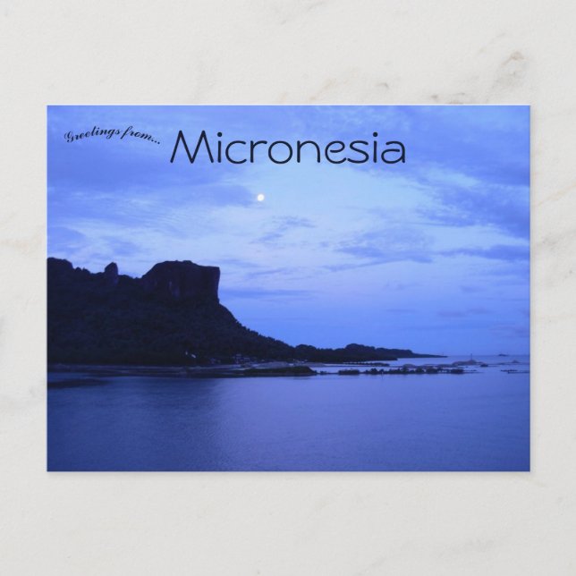 Paipalap Peak Sokehs Sten Indonesien Vykort (Framsida)