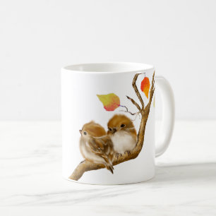 Pair of Baby Sparrow Birds Mugg