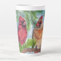 Pair of Cardinals Latte Mugg
