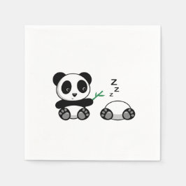 Pair of Cute Little Pandas Pappersservett