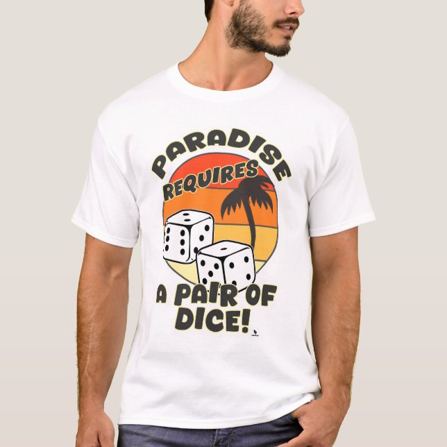 Pair of Dice Funny Boardmatch Design Art T Shirt (Framsida)